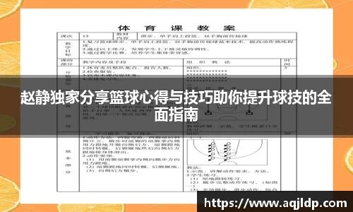 赵静独家分享篮球心得与技巧助你提升球技的全面指南